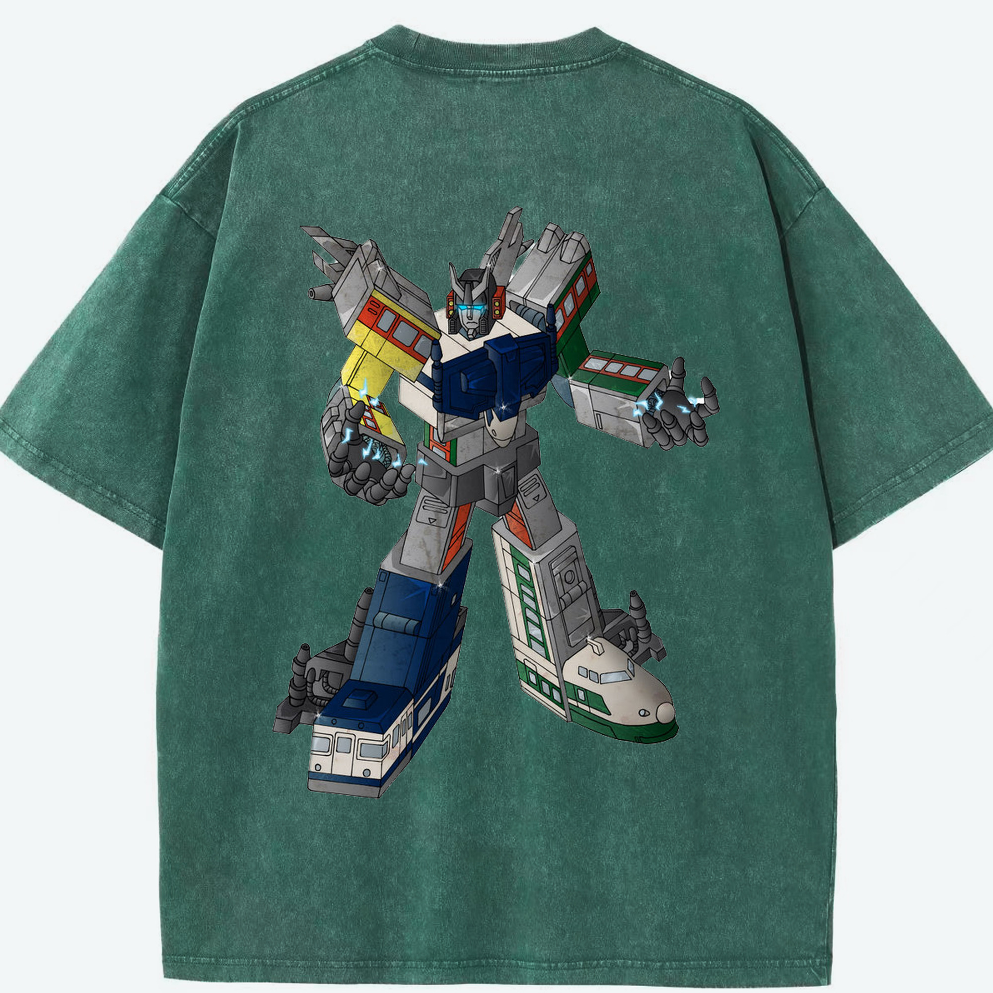 （画像用）  綿100% ヴィンテージ風 半袖Tシャツ（背面プリント）